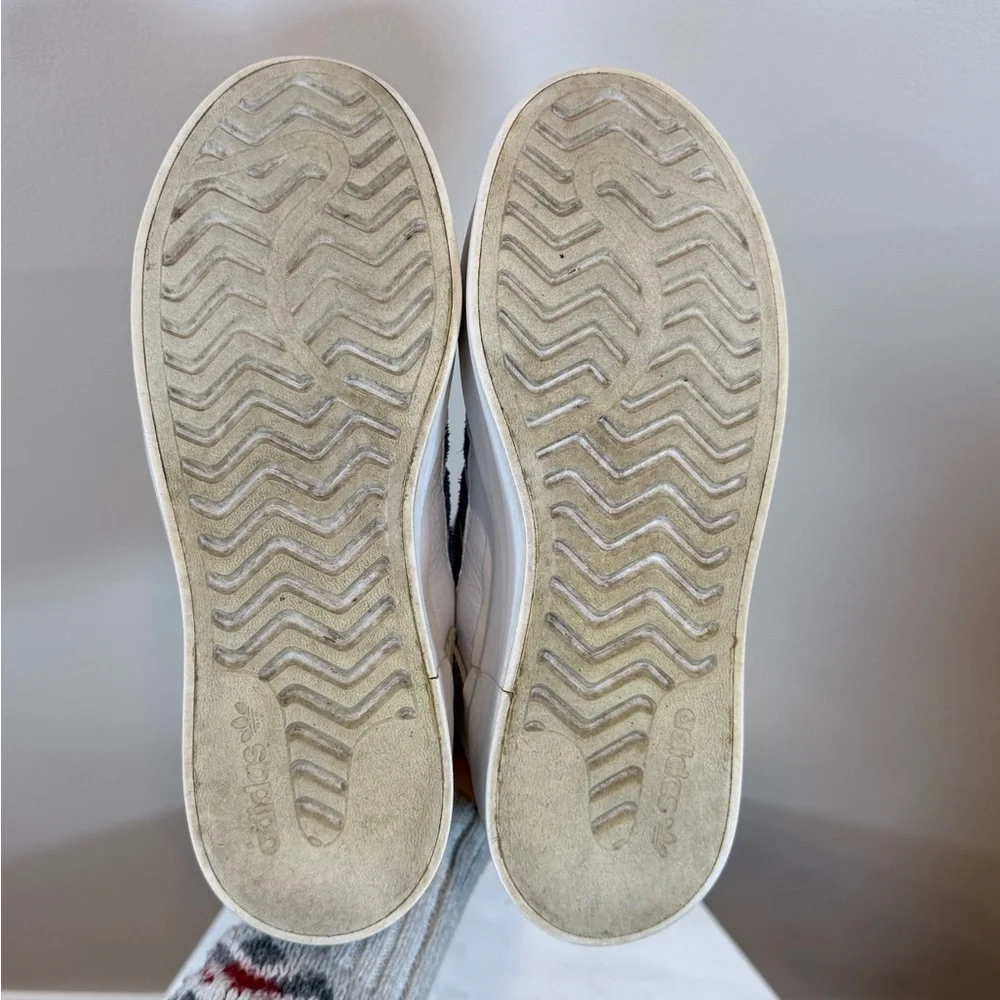 🔥 Adidas Women’s Originals Court Platform White Blue Sneakers Size 8 EUC🔥